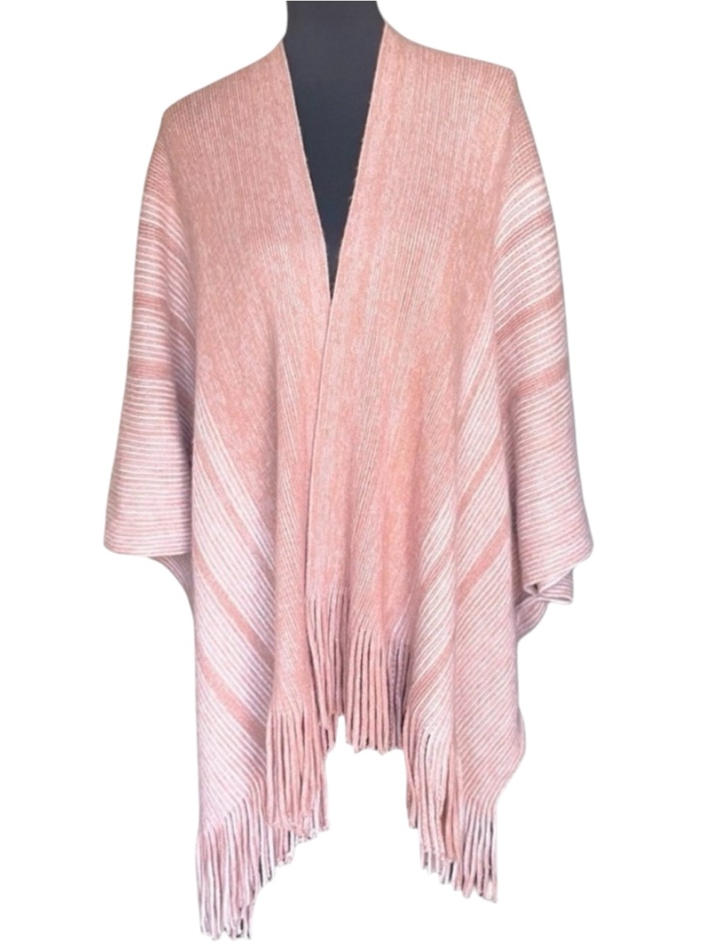 Gentle Fawn Pink/White Stripe Cape Poncho Shawl Wrap Gentle Fawn